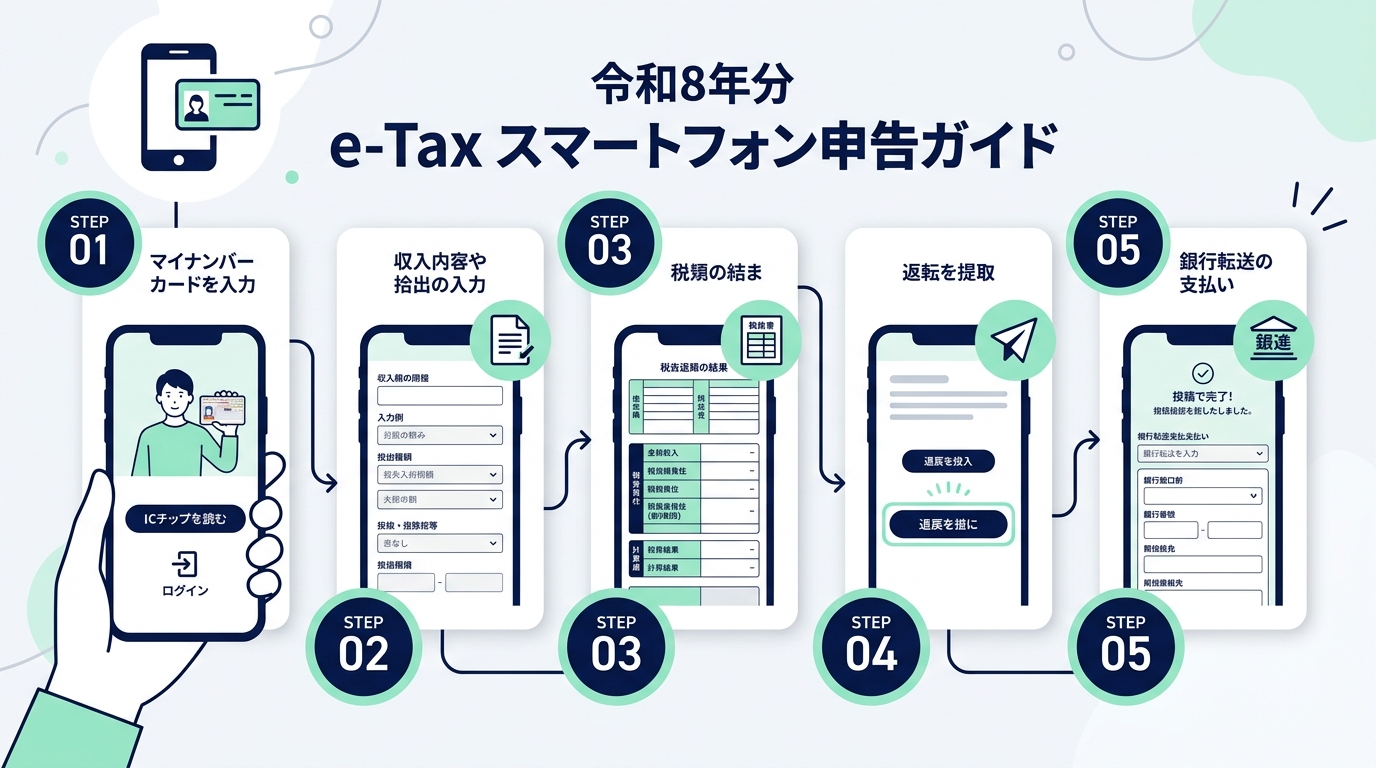 e-Taxスマホ申告の手順図解 2026年